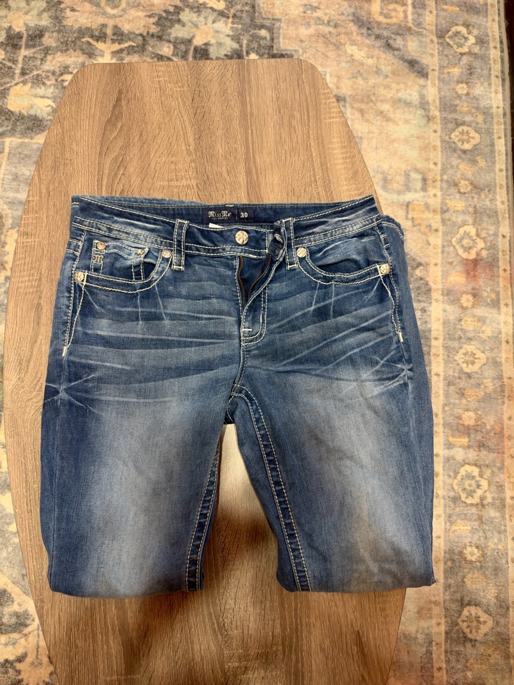 Miss Me Women's Faded Blue Skinny Jeans